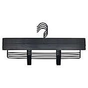 Squared Away&trade; Wood Skirt Clip Hangers in Black with Black Hardware (Set of 4)