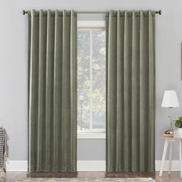 Sun Zero Amherst Velvet Noise Reducing Thermal Total Blackout Back Tab Curtain Panel (Single)