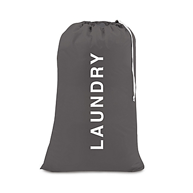 Simply Essential&trade; Text Laundry Bag in Grey. View a larger version of this product image.