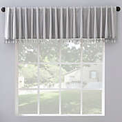 Sun Zero Evelina Faux Silk Tassels Blackout Back Tab Window Curtain Valance