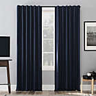 Alternate image 0 for Sun Zero&reg; Evelina Faux Silk Thermal Total Blackout 108-Inch Curtain Panel in Navy (Single)