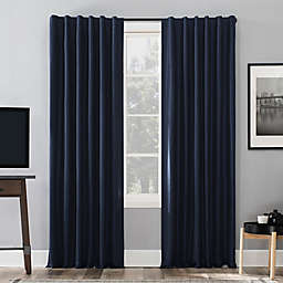 Sun Zero® Evelina Faux Silk Thermal Total Blackout 108-Inch Curtain Panel in Navy (Single)
