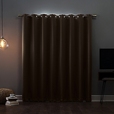 Sun Zero&reg; Oslo Extreme Total Blackout 108-Inch Grommet Curtain Panel in Taupe (Single). View a larger version of this product image.