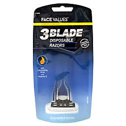 Harmon® Face Values® 3-Count 3-Blade Disposable Razors for Men