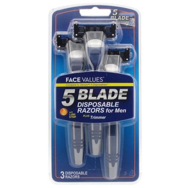 Harmon&reg; Face Values&reg; 3-Count 5-Blade Disposable Razor for Men. View a larger version of this product image.