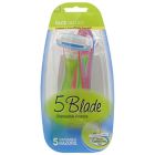 Alternate image 0 for Harmon&reg; Face Values&reg; 5-Count 5-Blade Disposable Razors for Women