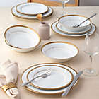 Alternate image 1 for Noritake&reg; Charlotta 12-Piece Dinnerware Set in White/Gold