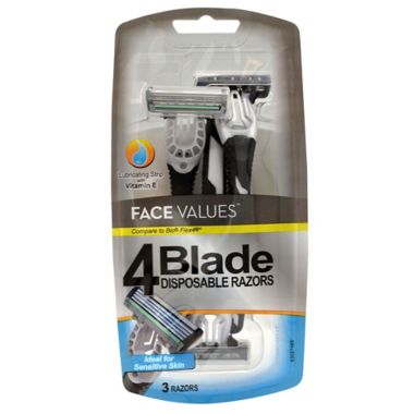 Harmon&reg; Face Values&reg; 3-Count 4-Blade Disposable Razor for Men. View a larger version of this product image.