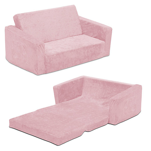 Alternate image 1 for Serta Perfect Sleeper Wide Convertible Sofa to Lounger in Pink