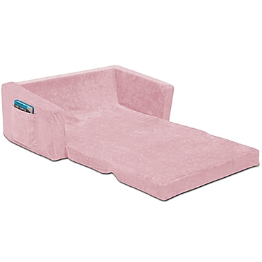 Serta Perfect Sleeper Wide Convertible Sofa to Lounger in Pink. View a larger version of this product image.