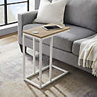 Alternate image 1 for Simply Essential&trade; C-Shape Metal Accent Table in White