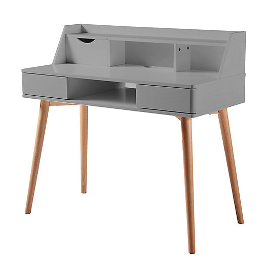 Alternate image 1 for Stylish Wood Desk in Light Grey