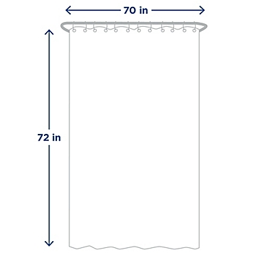 Simply Essential&trade; 70-Inch x 72-Inch Medium Weight PEVA Shower Curtain Liner in White. View a larger version of this product image.