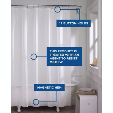 Simply Essential&trade; 70-Inch x 72-Inch Medium Weight PEVA Shower Curtain Liner in Frost. View a larger version of this product image.
