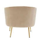 Alternate image 10 for LumiSource&reg; Tania Accent Chair in Gold Metal/Champagne Velvet