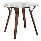LumiSource&reg; Folia Round Dining Table in Walnut