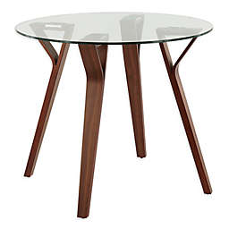 LumiSource® Folia Round Dining Table in Walnut