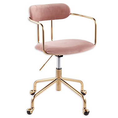 LumiSource&reg; Demi Office Chair in Pink/Gold. View a larger version of this product image.