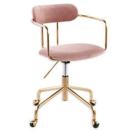 LumiSource® Demi Office Chair in Pink/Gold
