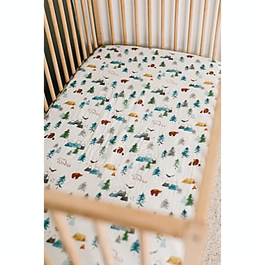 Loulou Lollipop Adventure Begins Muslin Fitted Crib Sheet. View a larger version of this product image.
