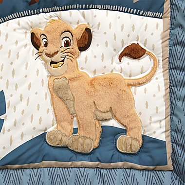Lambs & Ivy&reg; Lion King Adventure 3-Piece Crib Bedding Set in Blue/Brown. View a larger version of this product image.