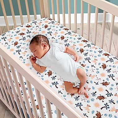Lambs & Ivy&reg; Lion King Adventure 3-Piece Crib Bedding Set in Blue/Brown. View a larger version of this product image.