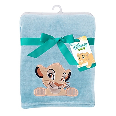 Lambs &amp; Ivy&reg; Lion King Adventure Baby Blanket in Blue/Brown. View a larger version of this product image.