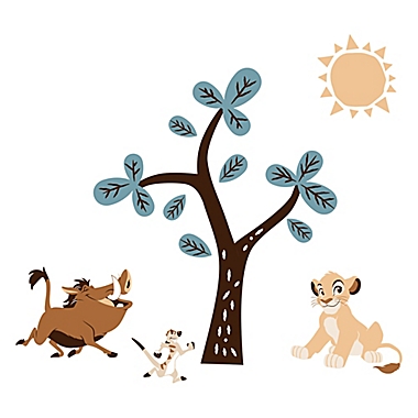 Lambs & Ivy&reg; Lion King Adventure Peel and Stick Wall Decals in Blue/Brown. View a larger version of this product image.