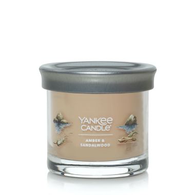 Yankee Candle&reg; Amber &amp; Sandlewood Signature Collection Small Tumbler 4.3 oz. Candle. View a larger version of this product image.