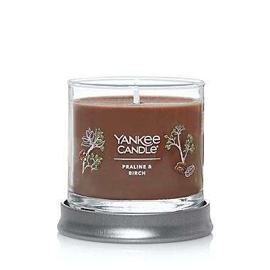 Yankee Candle&reg; Praline &amp; Birch Signature Collection Small Tumbler 4.3 oz. Candle. View a larger version of this product image.