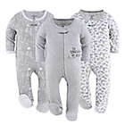 Alternate image 0 for The Peanutshell&trade; Size 6-9M 3-Pack Elephant Sleepers in Grey/White