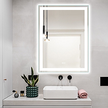 Neutype 28-Inch x 36-Inch Smart LED Anti-Fog Rectangular Wall Mirror in Silver. View a larger version of this product image.