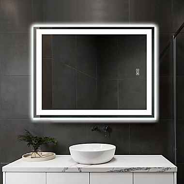Neutype 28-Inch x 36-Inch Smart LED Anti-Fog Rectangular Wall Mirror in Silver. View a larger version of this product image.
