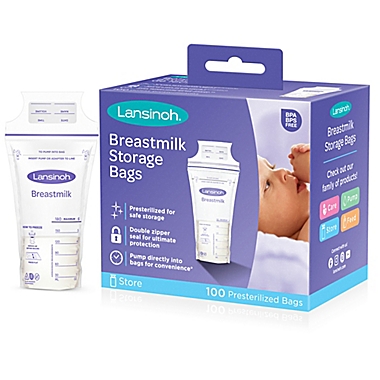 Lansinoh&reg; 100-Count Breastmilk Storage Bags. View a larger version of this product image.