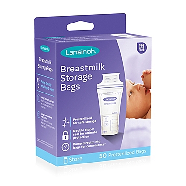 Lansinoh&reg; 50-Count Breastmilk Storage Bags. View a larger version of this product image.