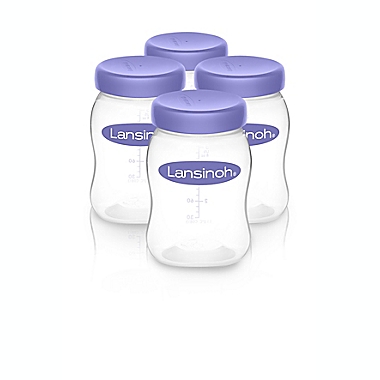 Lansinoh&reg; 4-Pack 5 fl. oz. Breastmilk Storage Bottles. View a larger version of this product image.