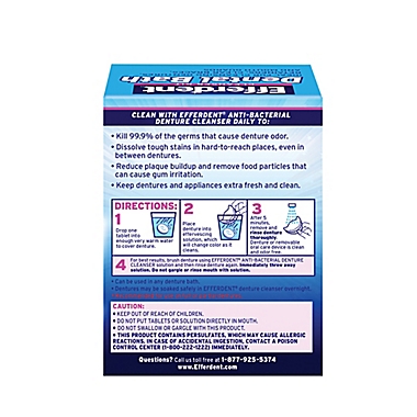 Efferdent&reg; 4-Count Dental Bath Kit. View a larger version of this product image.