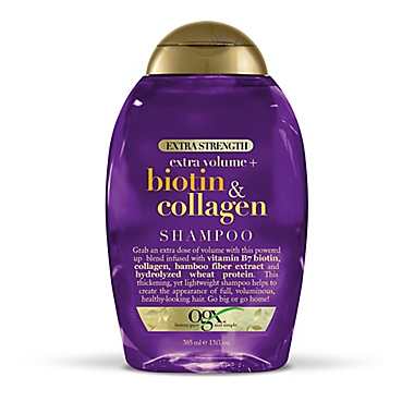 OGX&reg; 13 oz. Extra Strength Extra-Volume + Biotin &amp; Collagen Shampoo. View a larger version of this product image.