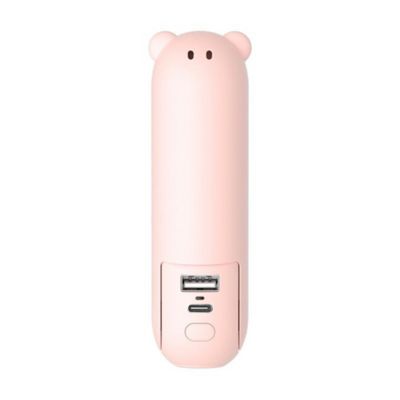 HUSSSH 3-in-1 USB-C Rechargeable Travel Bear Fan in White