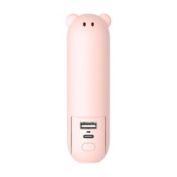 HUSSSH 3-in-1 USB-C Rechargeable Travel Bear Fan in White
