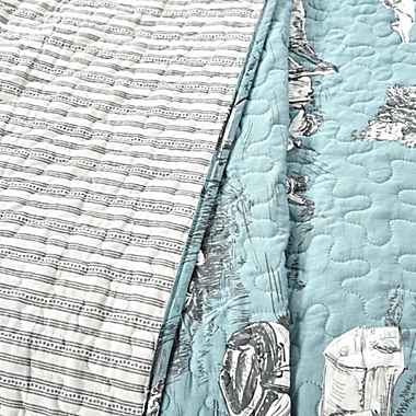 Lush Decor&reg; French Country Toile 3-Piece Reversible King Quilt Set in Blue/White. View a larger version of this product image.