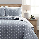 Alternate image 1 for Lush Decor Hygge Kantha 3-Piece Reversible Full/Queen Quilt Set in Off White/Navy