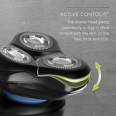Remington HyperFlex&trade; Rotary Shaver in Black. View a larger version of this product image.