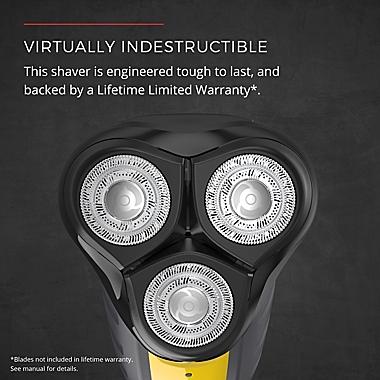 Remington&reg; Virually Indestructible Rotary Shaver 5100 with Pop-Up Trimmer in Yellow/Black. View a larger version of this product image.