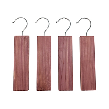 Squared Away&trade; Cedar Closet Hang Ups (Set of 4). View a larger version of this product image.