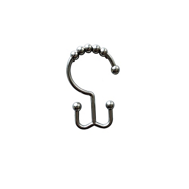 Nestwell&trade; Double Roller Shower Curtain Hooks in Brushed Nickel (Set of 12). View a larger version of this product image.