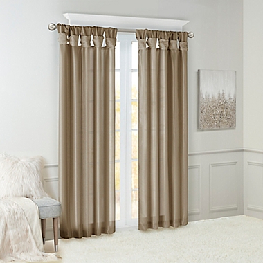 Madison Park&reg; Emilia 84-Inch Twist Tab Total Blackout Curtain Panel in Pewter (Single). View a larger version of this product image.
