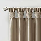 Alternate image 2 for Madison Park&reg; Emilia 84-Inch Twist Tab Total Blackout Curtain Panel in Pewter (Single)