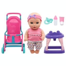 Baby Magic® Stroll & Scoot Baby Doll 9-Piece Playset
