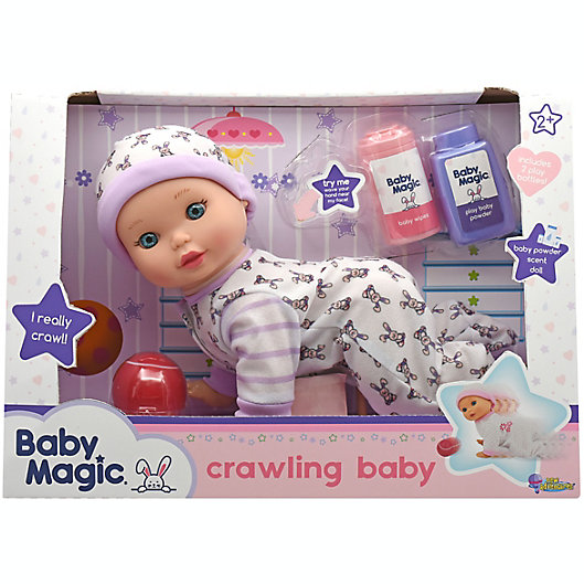 Alternate image 1 for Baby Magic® Crawling Baby Doll 4-Piece Playset